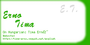 erno tima business card